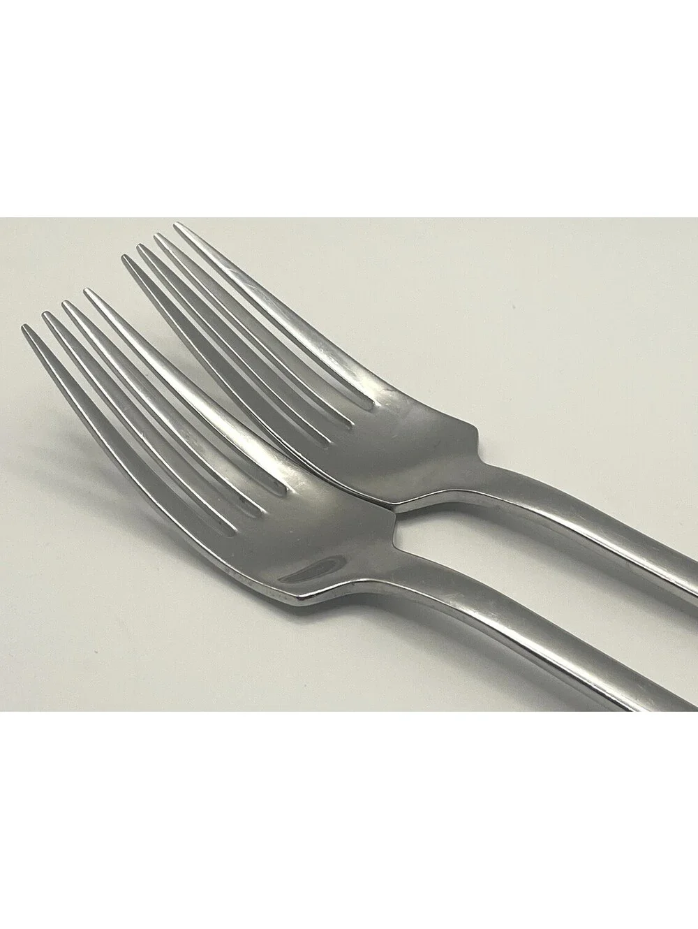 (2) Dansk KOBENHAVEN II 18/10 Stainless Glossy China Dinner Fork Lot ~ 8.25”